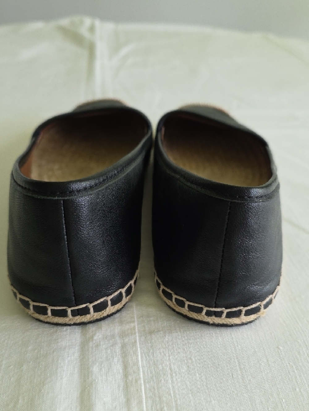 Coach Black Leather Espadrille Flats - Picture 3 of 9